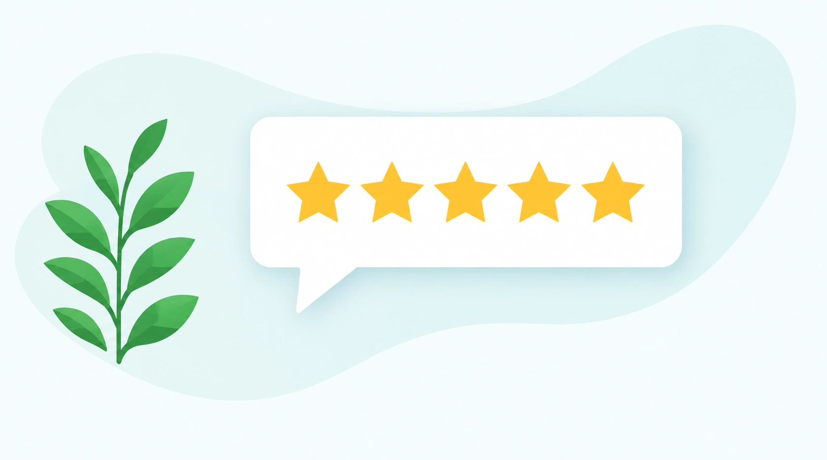 Five-star review illustration